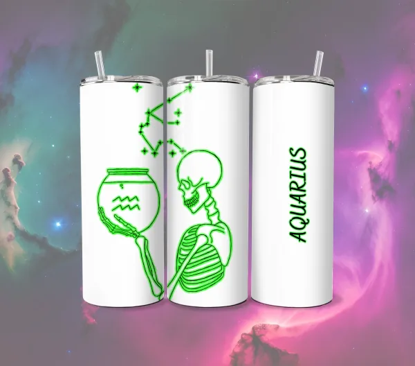 Aquarius 15 Oz Skinny Tumbler (~400ml) - Image 2