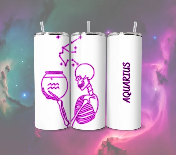 Aquarius 15 Oz Skinny Tumbler (~400ml) - Image 4