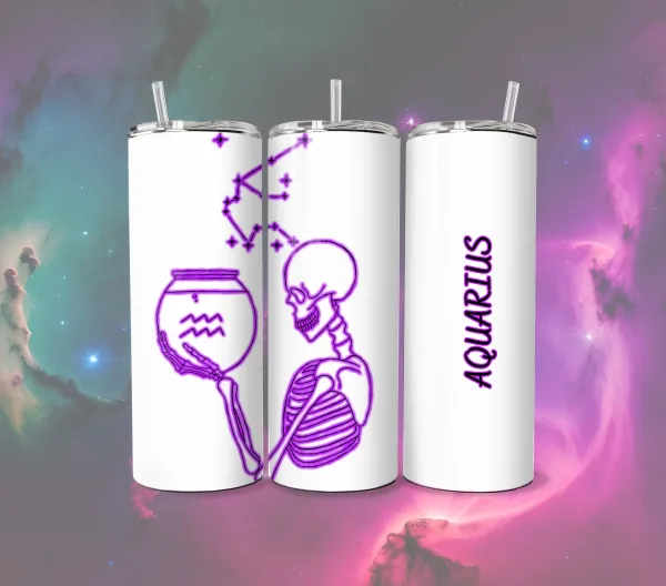 Aquarius 15 Oz Skinny Tumbler (~400ml) - Image 3
